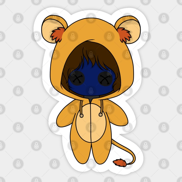 creepypasta eyeless jack lion costume doll Sticker by LillyTheChibi